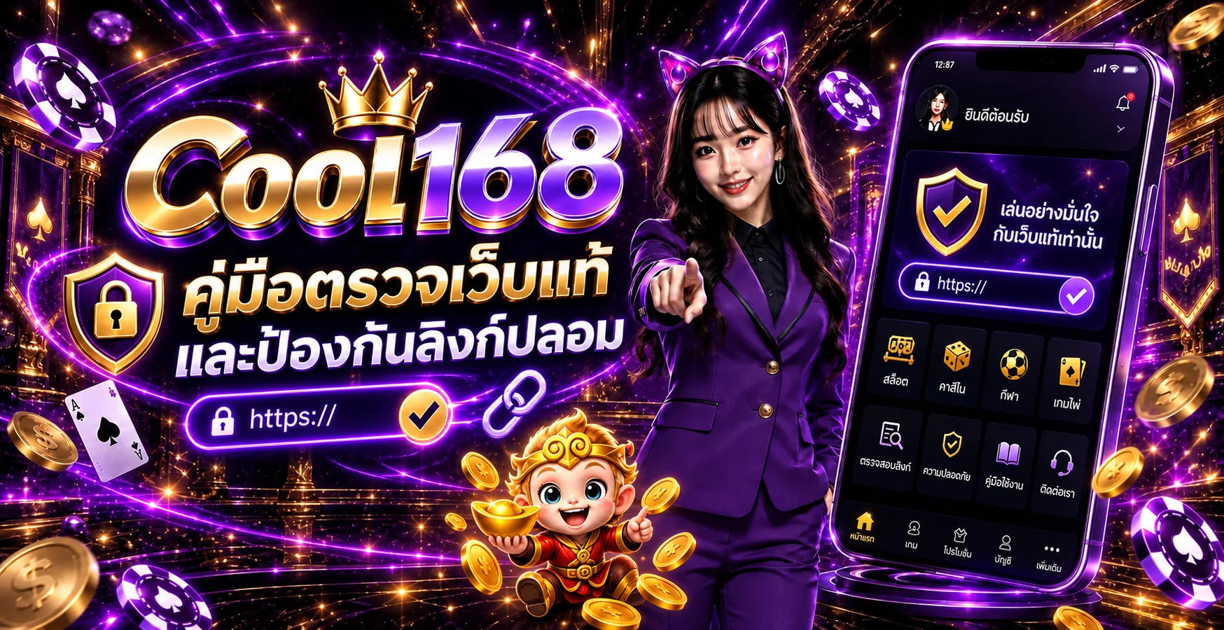 Cool168 ปลอดภัยไหม วิธีตรวจเว็บแท้และกันลิงก์ปลอม